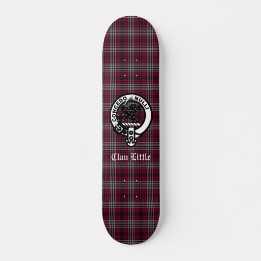 Scottish Clan Little Crest Badge en Tartan Persoonlijk Skateboard (Voorkant)