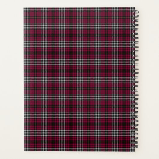 Scottish Clan Little Tartan Pset Custom Planner (Achterkant)