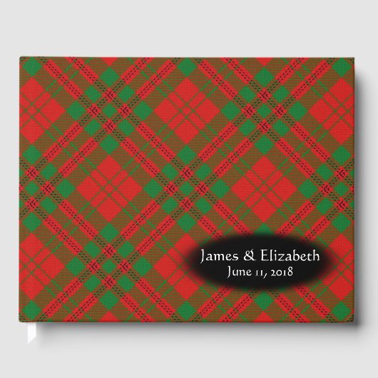 Scottish Clan Livingstone Tartan Pset Wedding Gastenboek (Voorkant)