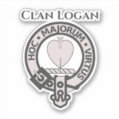 Scottish Clan Logan Crest Badge Sticker (Voorkant)
