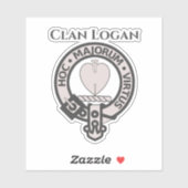Scottish Clan Logan Crest Badge Sticker (Vel)