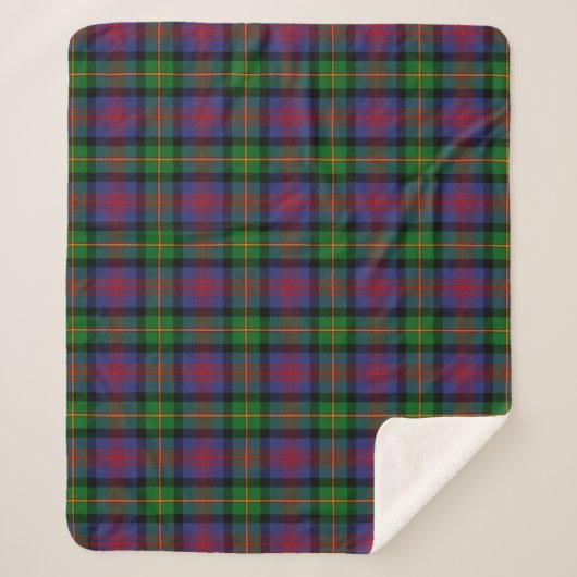 Scottish Clan Logan Tartan Pset Sherpa Deken (Voorkant)