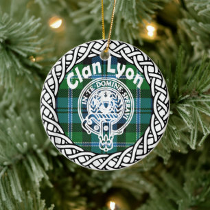 Scottish Clan Lyon Tartan en Crest Keramisch Ornament