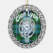 Scottish Clan Lyon Tartan en Crest Keramisch Ornament (Links)