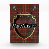 Scottish Clan MacAlister Tartan Fotoblokken (Voorkant)
