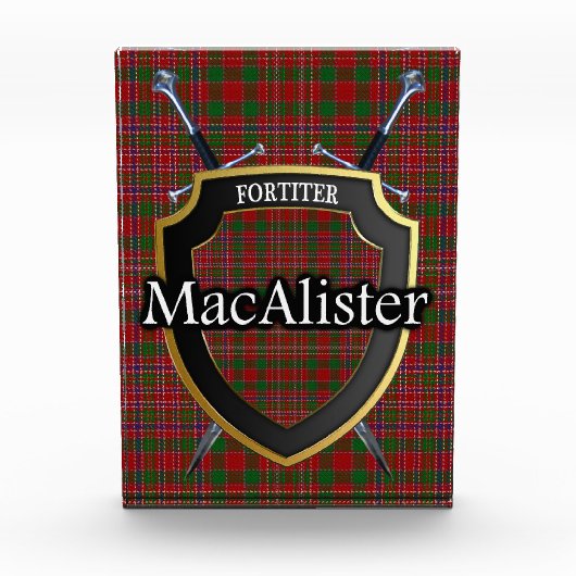 Scottish Clan MacAlister Tartan Fotoblokken (Voorkant)