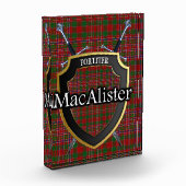 Scottish Clan MacAlister Tartan Fotoblokken (Links)