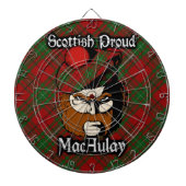 Scottish Clan MacAulay Tartan Dartboard Dartbord (Voorkant)