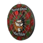 Scottish Clan MacAulay Tartan Dartboard Dartbord (Voorkant Rechts)