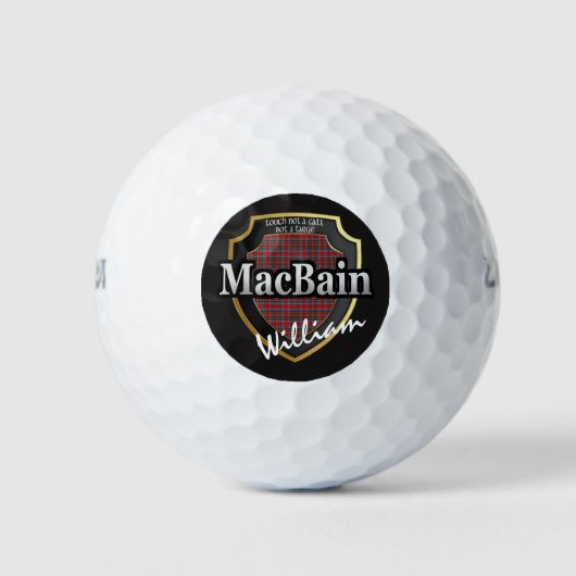Scottish Clan MacBain Personaliseert Jouw naam Golfballen (Voorkant)