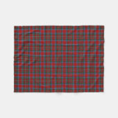 Scottish Clan MacBean MacBain Classic Tartan Fleece Deken (Voorkant (Horizontaal))