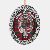 Scottish Clan MacBean Tartan en Crest Keramisch Ornament (Rechts)