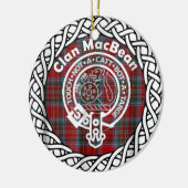 Scottish Clan MacBean Tartan en Crest Keramisch Ornament (Links)