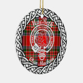 Scottish Clan MacBeth Tartan en Crest Keramisch Ornament (Rechts)