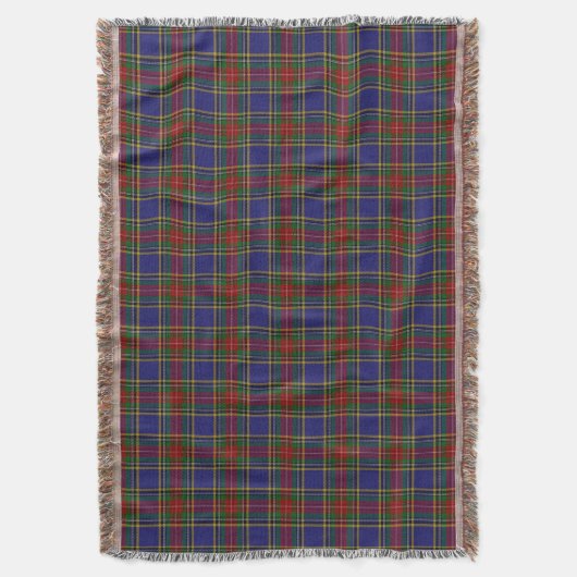 Scottish Clan MacBeth Tartan Pset Deken (Voorkant Verticaal)
