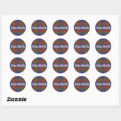 Scottish Clan MacBeth Tartan Pset Ronde Sticker (Vel)