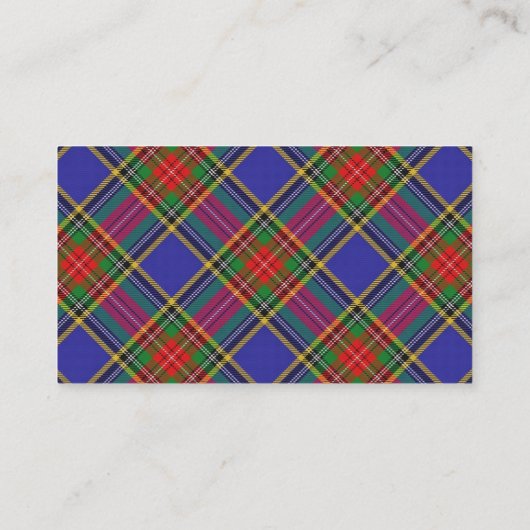 Scottish Clan MacBeth Tartan Pset Visitekaartje (Achterkant)