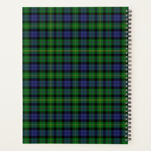 Scottish Clan MacBride Tartan Pset Planner (Achterkant)