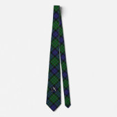 Scottish Clan MacCallum Letter M Monogram Tartan Stropdas (Voorkant)