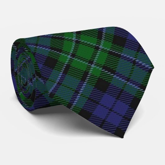 Scottish Clan MacCallum Letter M Monogram Tartan Stropdas (Opgerold)