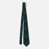 Scottish Clan MacCallum Letter M Monogram Tartan Stropdas (Achterkant)