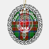 Scottish Clan MacCullock Tartan en Crest Keramisch Ornament (Links)