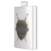 Scottish Clan MacDiarmid Tartan Shield and Swords Flacon (Links)