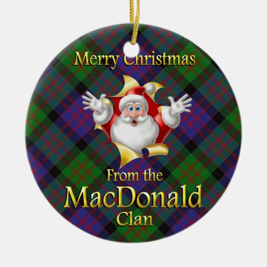 Scottish Clan MacDonald Kerstornament Keramisch Ornament (Voorkant)