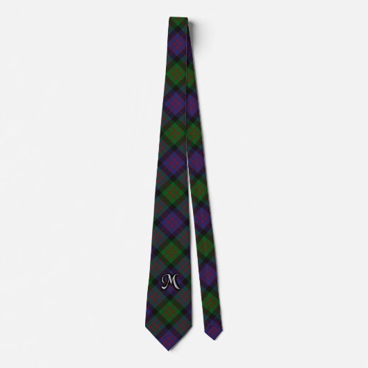 Scottish Clan MacDonald M Monogram Tartan Stropdas (Voorkant)