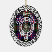 Scottish Clan MacDonald Tartan and Crest Keramisch Ornament (Rechts)