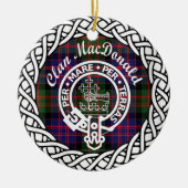 Scottish Clan MacDonald Tartan and Crest Keramisch Ornament (Voorkant)