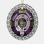 Scottish Clan MacDonald Tartan and Crest Keramisch Ornament (Links)