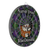 Scottish Clan MacDonald Tartan Dartboard Dartbord (Voorkant Links)