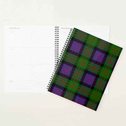Scottish Clan MacDonald Tartan Pset Planner (Display)