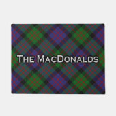 Scottish Clan MacDonald Tartan Welkom Mat (Voorkant)