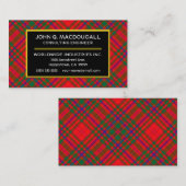 Scottish Clan MacDougall Tartan Pset Visitekaartje (Voorkant / Achterkant)