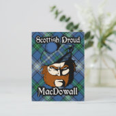 Scottish Clan MacDowall Tartan Briefkaart (Staand voorkant)
