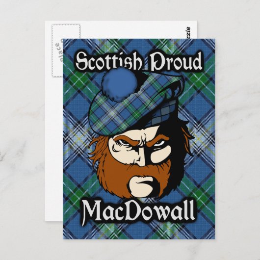 Scottish Clan MacDowall Tartan Briefkaart (Voorkant / Achterkant)