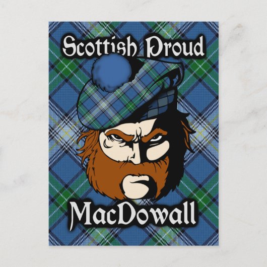 Scottish Clan MacDowall Tartan Briefkaart (Voorkant)
