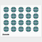 Scottish Clan MacDowall Tartan Pset Ronde Sticker (Vel)