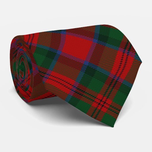 Scottish Clan MacDuff Letter M Monogram Tartan Stropdas (Opgerold)