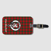 Scottish Clan MacDuff Tartan en Crest Badge Bagagelabel (Voorkant (horizontaal))