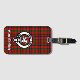 Scottish Clan MacDuff Tartan en Crest Badge Bagagelabel