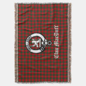Scottish Clan MacDuff Tartan en Crest Badge Deken (Voorkant Verticaal)