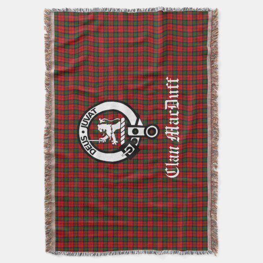 Scottish Clan MacDuff Tartan en Crest Badge Deken (Voorkant Verticaal)