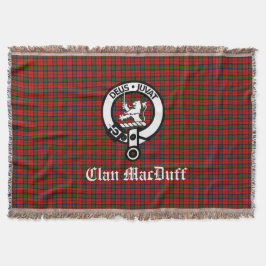Scottish Clan MacDuff Tartan en Crest Badge Deken