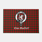 Scottish Clan MacDuff Tartan en Crest Badge Deurmat (Voorkant)