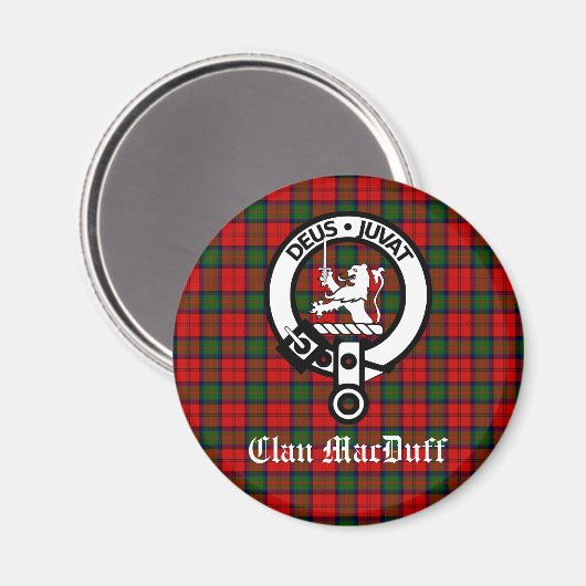 Scottish Clan MacDuff Tartan en Crest Badge Magneet (Voorkant / Achterkant)