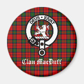 Scottish Clan MacDuff Tartan en Crest Badge Magneet (Voorkant)