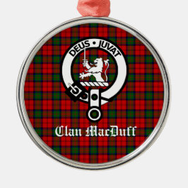 Scottish Clan MacDuff Tartan en Crest Badge Metalen Ornament